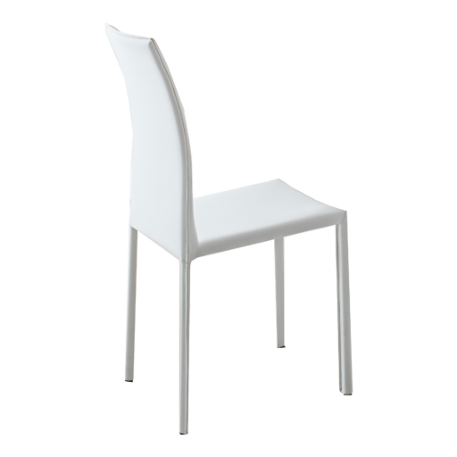 chaise cuir r romina blanc et coutures grises structure mtal entirement recouverte - Chaise Cuir Blanc chaise cuir r romina blanc et coutures grises structure mtal entirement recouverte - Chaise Cuir Blanc