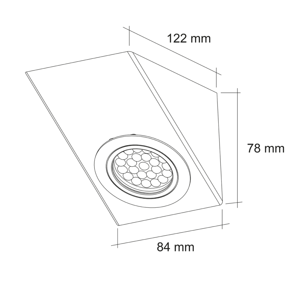 Kit 3 spots LED inclinés inox - MSA France