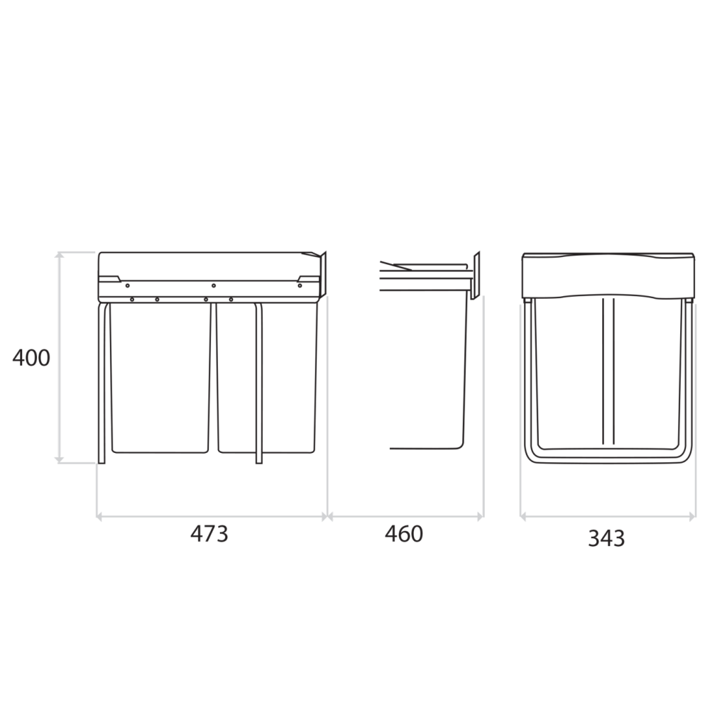 Poubelle écologique grande capacité 2x35L - MSA France