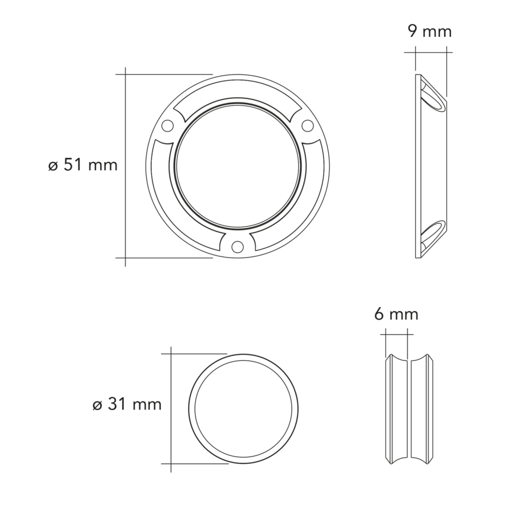 Set de 2 porte-torchons aimantés en silicone boucle Loop blanc ZONE DENMARK  - Culinarion