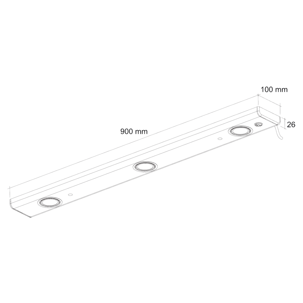 Kit 3 spots LED inclinés inox - MSA France