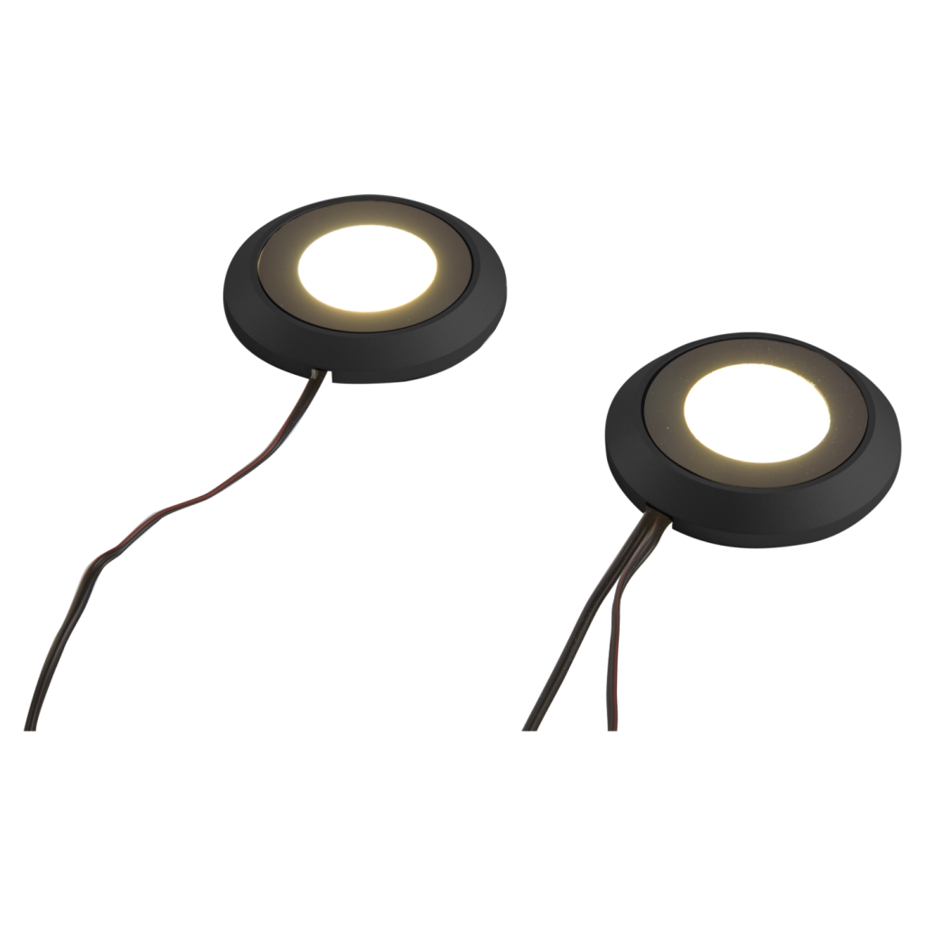 2 spots LED finition noir 3W - MSA France