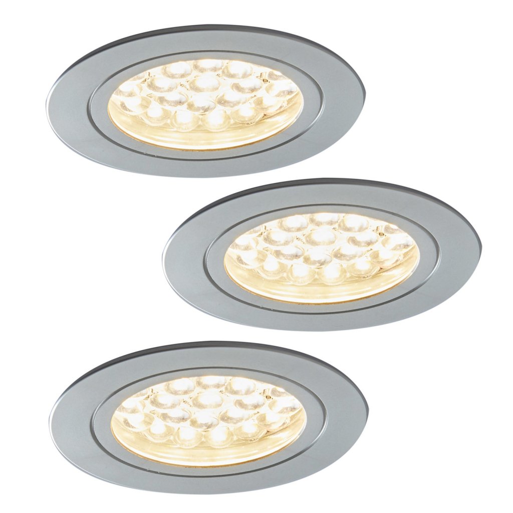 3 spots LED extra-plats alu 2,4W - MSA France