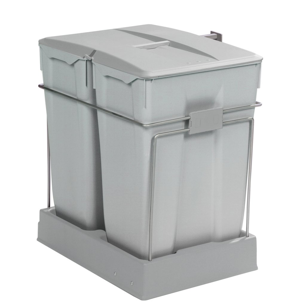 Poubelle coulissante 2 bacs - 70 litres