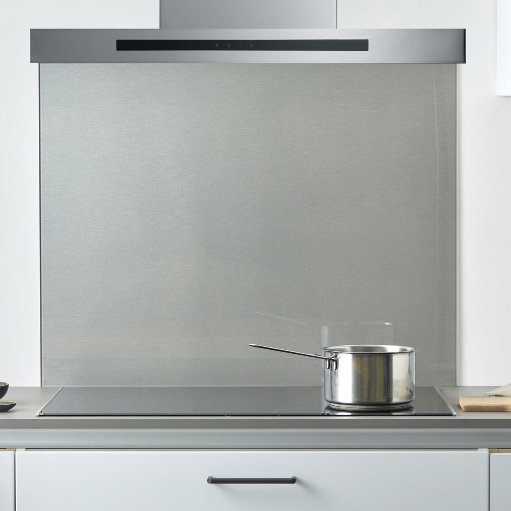 Crédence en verre trempé clair inox laqué - MSA France