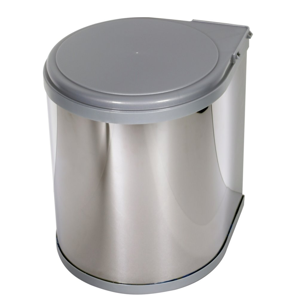 Poubelle de cuisine automatique can argent acier inoxydable 30 l